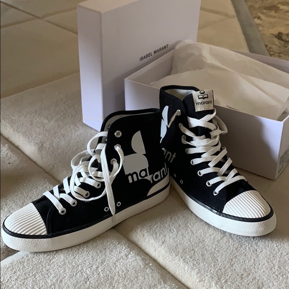 Isabel Marant Logo Sneakers (NEVER WORN) - Picture 1 of 6